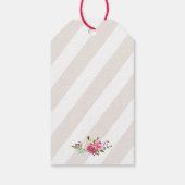 Simple Watercolor Bouquet Brautparty Vielen Dank Geschenkanhänger (Rückseite)