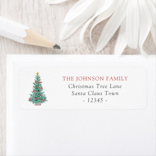 Simple Watercolor Christmas Tree Festive (Insitu)