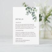 Simple Watercolor Leave Greenery Wedding Begleitkarte (Stehend Vorderseite)