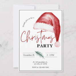 Simple Watercolor Weihnachten-Party Einladung