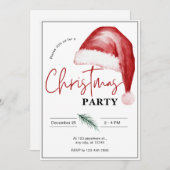 Simple Watercolor Weihnachten-Party Einladung (Vorne/Hinten)