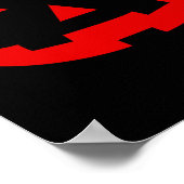 Simple Watermelon Kürbislaterne Summer Halloween Poster (Ecke)