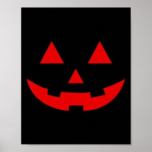 Simple Watermelon Kürbislaterne Summer Halloween Poster (Vorne)