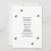 Simple Watermelon Pattern Baby Shower Girl Boy Einladung (Vorderseite)