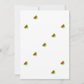 Simple Watermelon Pattern Baby Shower Girl Boy Einladung (Rückseite)