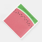 Simple Watermelon Pink und Green Summer GRILLEN Pa Serviette (Ecke)