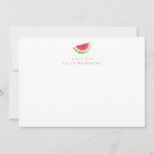 Simple Watermelon Summer Personalisiert Stationery Mitteilungskarte