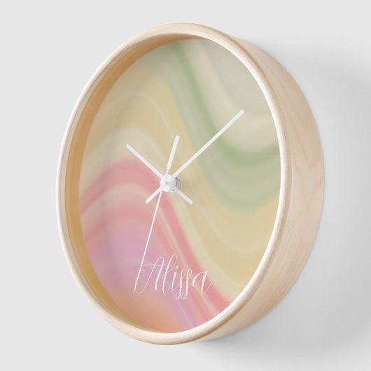 "Simple Wave" Personalisierte Inspirivity Clock Uhr (Winkel)