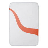 Simple Waves 3 - Orange und Weiß Badematte (Vorderseite Vertikal)
