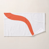 Simple Waves 3 - Orange und Weiß Badhandtuch Set (Handtuch)