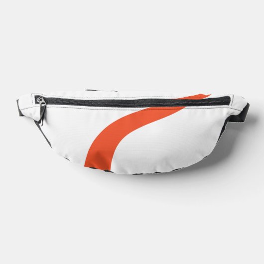 Simple Waves 3 - Orange und Weiß Bauchtasche (Ablage )