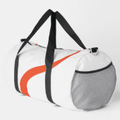 Simple Waves 3 - Orange und Weiß Duffle Bag (Rechte Ecke)