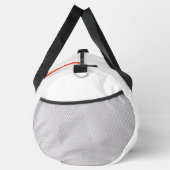 Simple Waves 3 - Orange und Weiß Duffle Bag (Rechts)