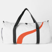 Simple Waves 3 - Orange und Weiß Duffle Bag (Rückseite)
