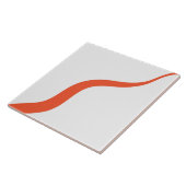 Simple Waves 3 - Orange und Weiß Fliese (Seite)