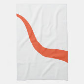 Simple Waves 3 - Orange und Weiß Geschirrtuch (Vertikal)