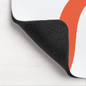 Simple Waves 3 - Orange und Weiß Mousepad (Ecke)