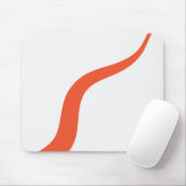 Simple Waves 3 - Orange und Weiß Mousepad (Mit Mouse)