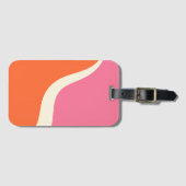 Simple Waves 3 - Rosa, Orange und Creme Gepäckanhänger (Vorderseite (Horizontal))