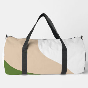 Simple Waves - Weiß, Sand & Palmgrün Duffle Bag