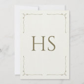 Simple Wavy Border Islamic Wedding Nikah Einladung (Rückseite)