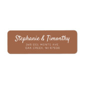 Simple Wedding Burnt-Orange-Rücksendeadresse (Vorne)