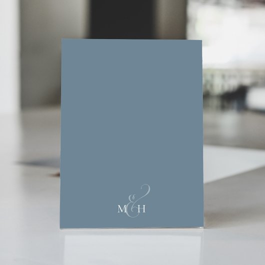 Simple Wedding Dusty Blue Calligraphy Gästebuch