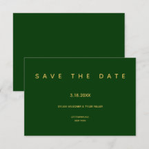 Simple Wedding Emerald Green Minimalistisch