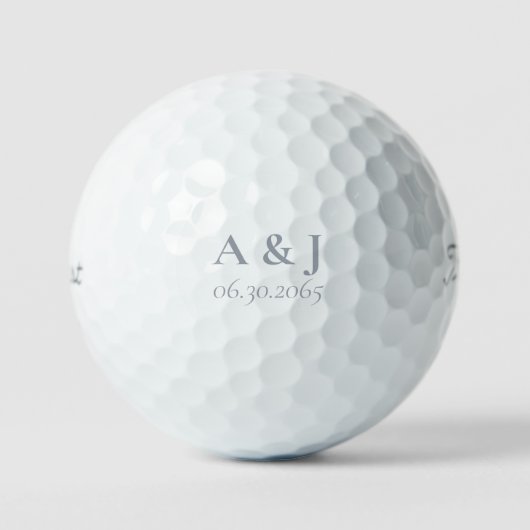 Simple Wedding Erinnerungen Dusty Blue Titleist Pr Golfball (Vorderseite)