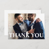 Simple Wedding Foto Vielen Dank Dankeskarte (Vorne/Hinten)
