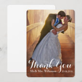 Simple Wedding Foto Vielen Dank Dankeskarte (Vorne/Hinten)