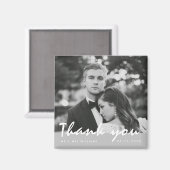 Simple Wedding Foto Vielen Dank für Ihr Interesse  Magnet (Vorderseite/Rückseite)
