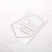 Simple Wedding Gem Geometric Real Rose Gold Folieneinladung (Gedreht)