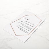 Simple Wedding Geometric Real Rose Gold Folieneinladung (Gedreht)