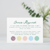 Simple Wedding Guest Attire Request Begleitkarte (Stehend Vorderseite)