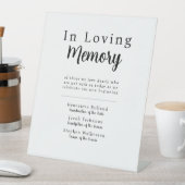 Simple Wedding In Loving Memory Pedestal Sign Sockelschild (In Situ)