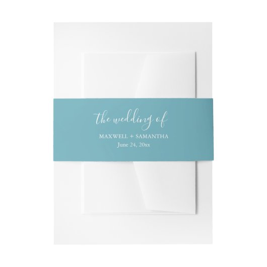Simple Wedding Invitation Belly Band (Vorderseite Beispiel)