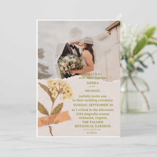 Simple wedding invitations that express  einladung (Stehend Vorderseite)