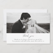 Simple Wedding Photo Thank you Flat Card Save The Date (Vorderseite)
