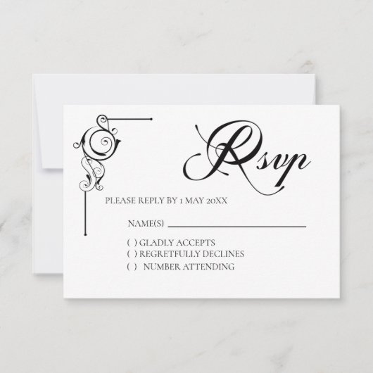 Simple Wedding RSVP card (Vorderseite)