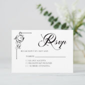 Simple Wedding RSVP card (Stehend Vorderseite)