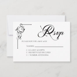 Simple Wedding RSVP card Karte