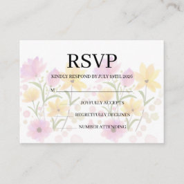 Simple Wedding RSVP Enclosure Card Begleitkarte