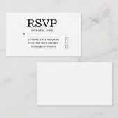 Simple Wedding RSVP Enclosure Card Begleitkarte (Vorne/Hinten)