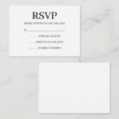 Simple Wedding RSVP Enclosure Card Begleitkarte (Vorne/Hinten)