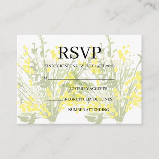 Simple Wedding RSVP Enclosure Card Begleitkarte (Vorderseite)