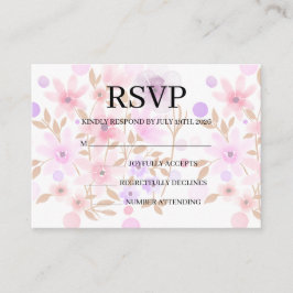 Simple Wedding RSVP Enclosure Card Begleitkarte