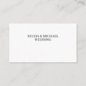Simple Wedding RSVP Enclosure Card Begleitkarte (Rückseite)
