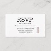 Simple Wedding RSVP Enclosure Card Begleitkarte (Vorderseite)