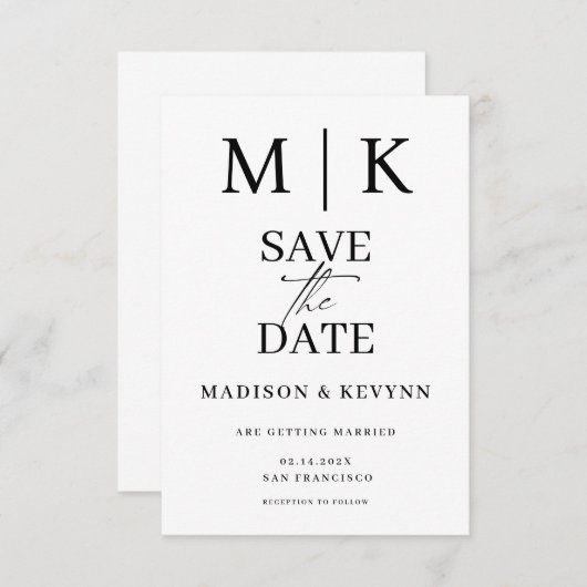 Simple Wedding Save The Date (Vorne/Hinten)
